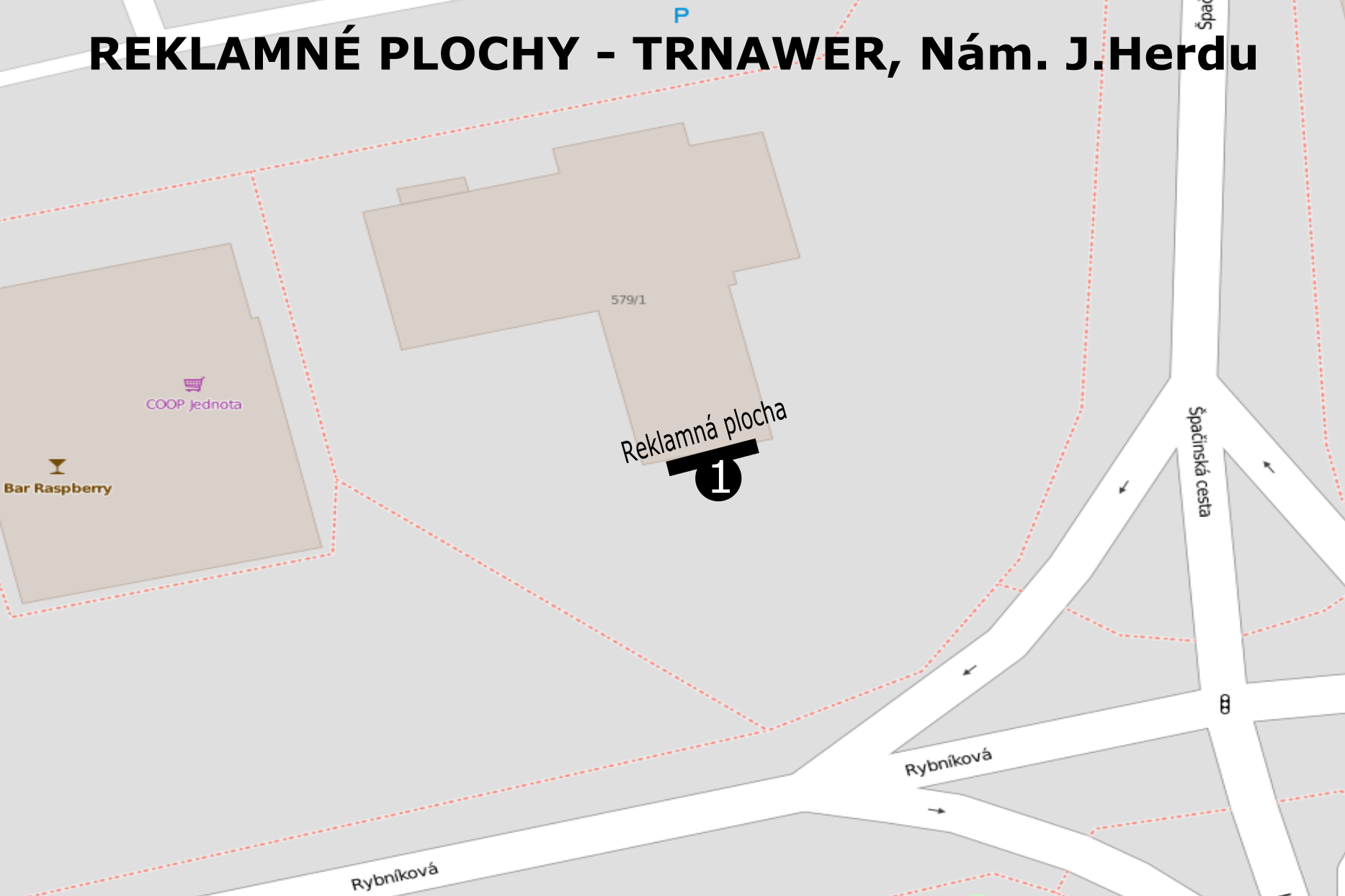 Reklamne plochy TRNAWER nám. J. Herdu Trnava